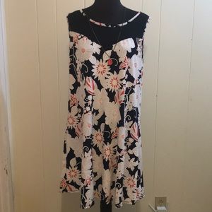Muti color Navy Floral Shift Dress